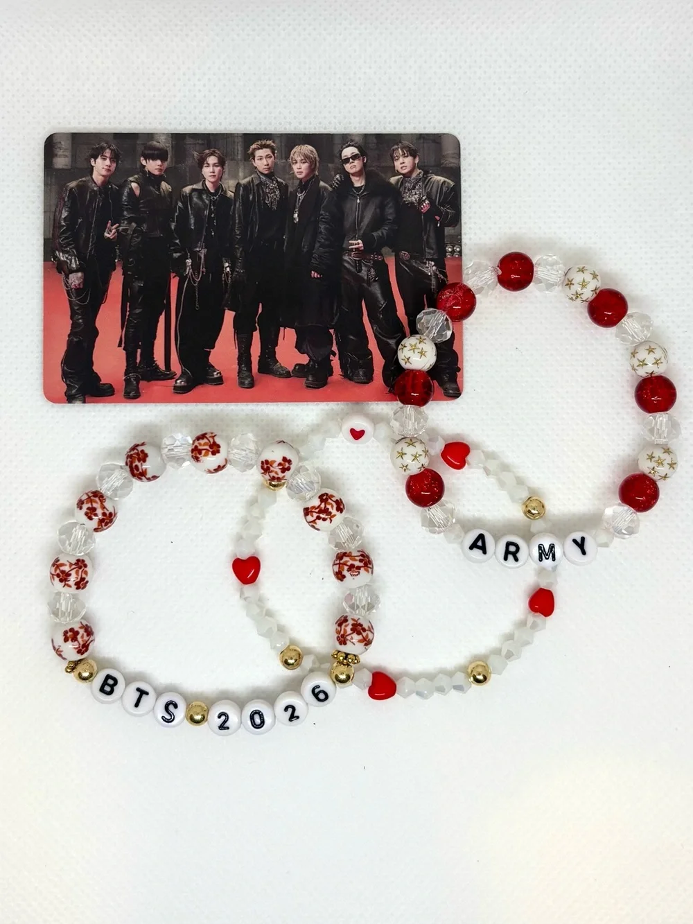 (4pcs) BTS ARMY 2026 BUNDLE Bracelets and Photocard